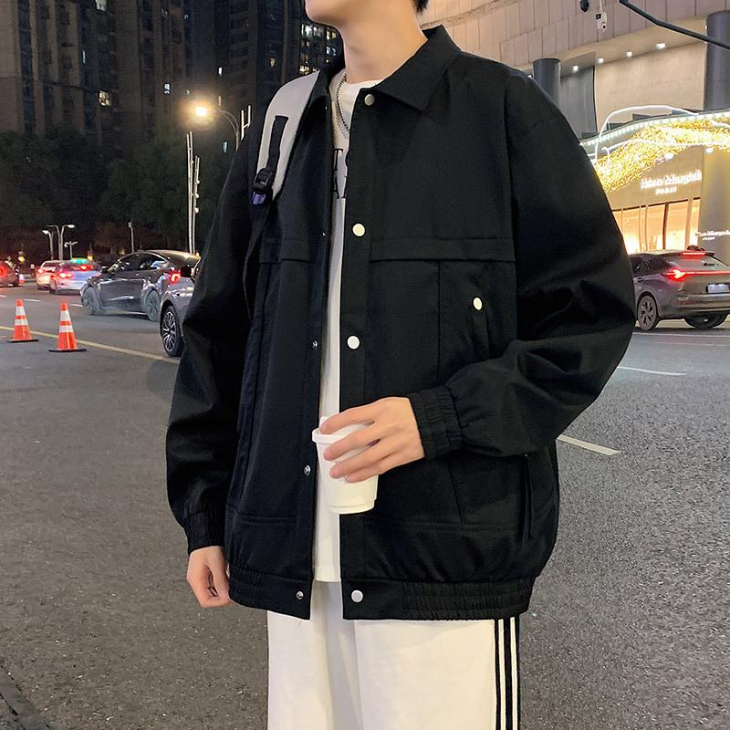 Multi-pocket Lapel Jacket Large Size Loose Casual Men's Thin Coat