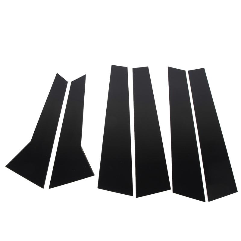 6Pcs B Pillar Posts Trim Glossy Black Exterior Window Decal for Porsche Macan 95B 2014-2023