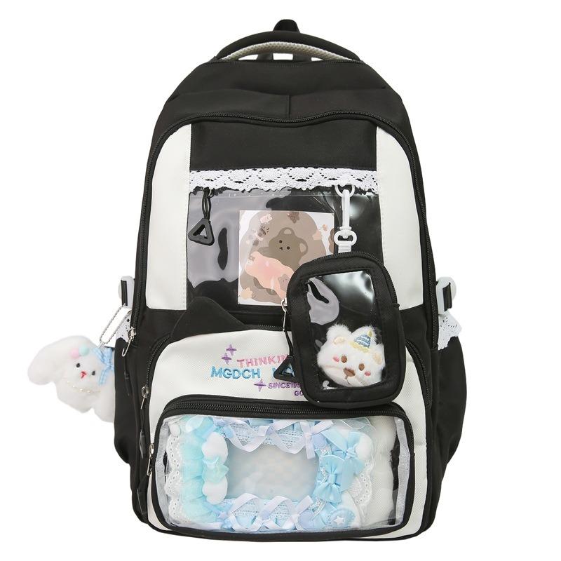 New fresh and sweet candy color bar junior high school students lightweight large capacity backpack