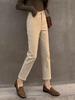 Pantalones de Chino de Mezclilla Khaki de Cintura Alta Adelgazantes Estilo Cigarrillo para Mujer - Colección Otoño 2025, Más Vendido Cortos para Tallas Pequeñas.
