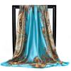 Fashion Scarves For Women Print Silk Satin Head Scarf Female 90cmx90cm Luxury Brand Square Shawl Large Hijab Scarfs For Ladies