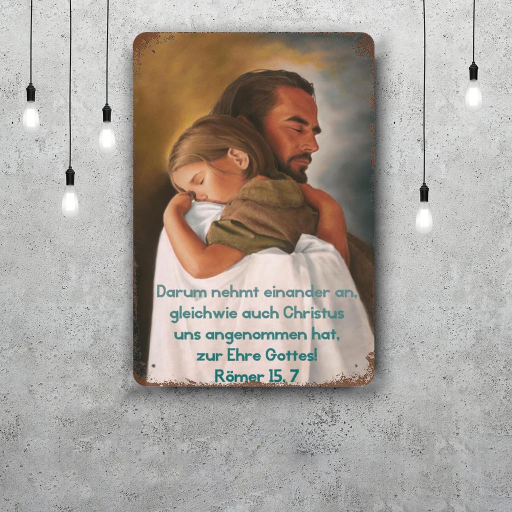 Divine Mercy Jesus Christ Religious Wall Art Print Picture Retro Tin Sign Poster Decorative Plaque Metal Plate Wall Decor