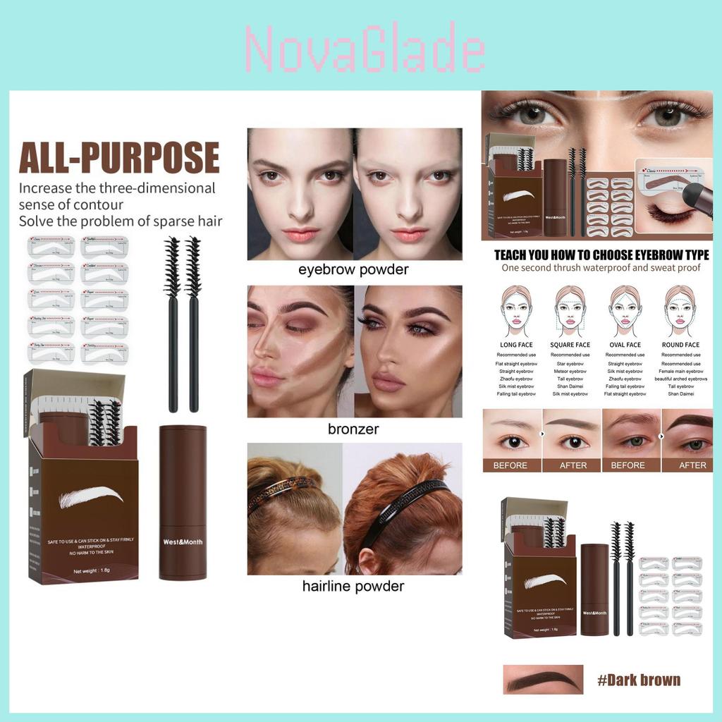 West Month Waterproof Long Lasting Deep Brown Eyebrow Powder For Effortless Makeup
