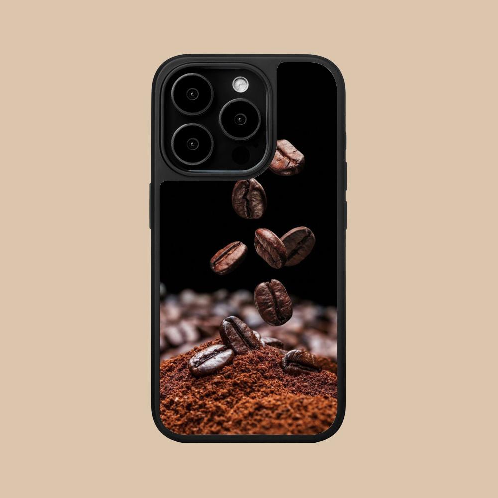 Coffee Beans Matte Surface  Mobile Phone Case for iPhone 17 16 15 14 13 12 11 Air Pro Max Plus Colorful Cover