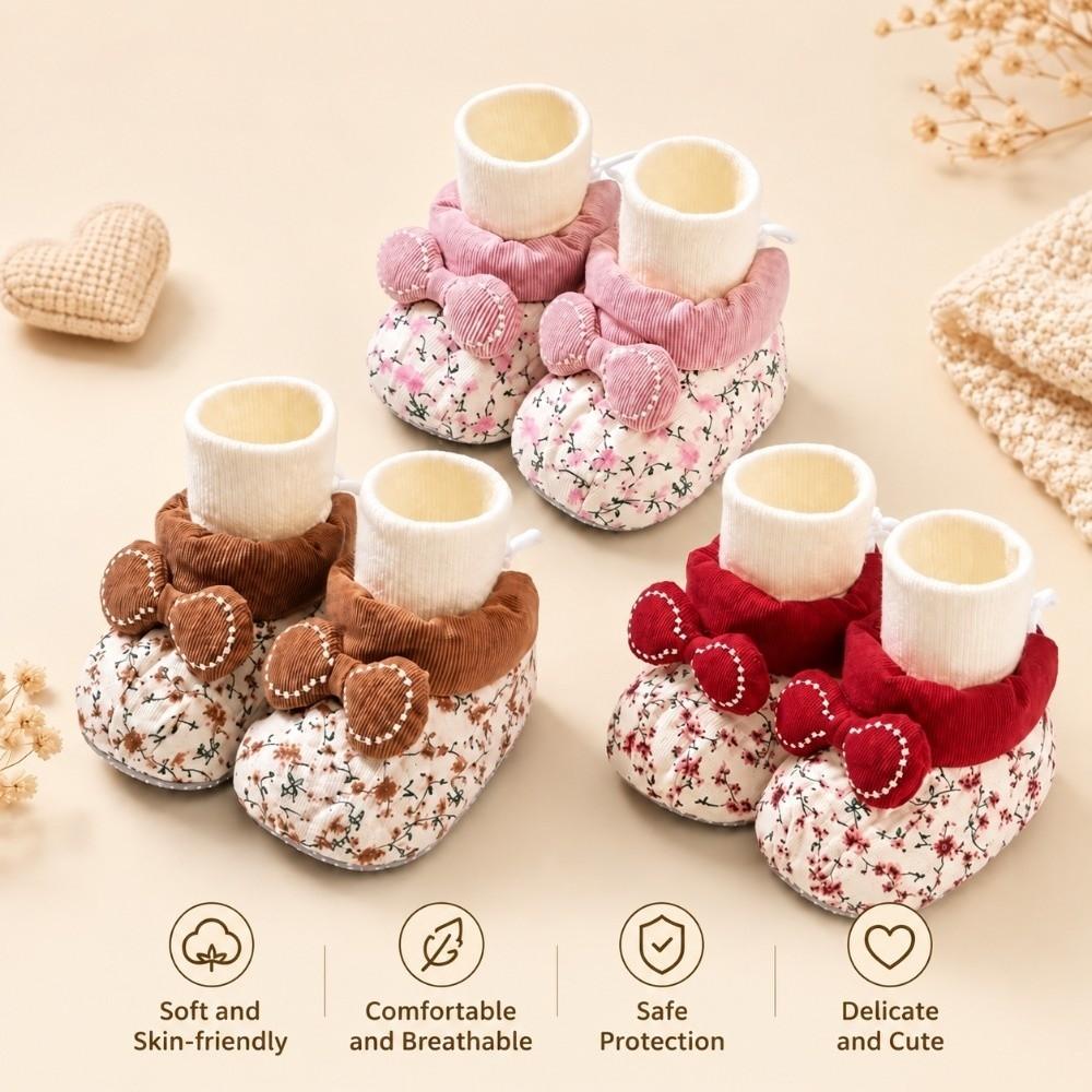 Winter Toddler Snow Boots Corduroy Infant First Walking Shoes Durable Baby Footwear