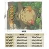 Cartoon Funny Cute T-Totoros Knitted Blankets Flannel Throw Blanket Bed Sofa Personalised Lightweight Bedsprea,