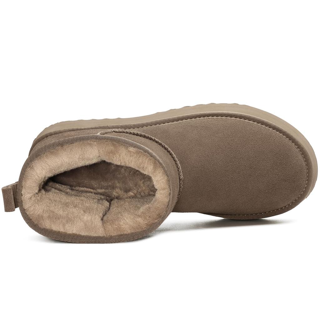 Fashion Smile PoP New Women Fuzzy Boots For Women Winter Suede Classic Mini Snow Booots Casual Fluffy Wool Fur Boots House Women Shoes