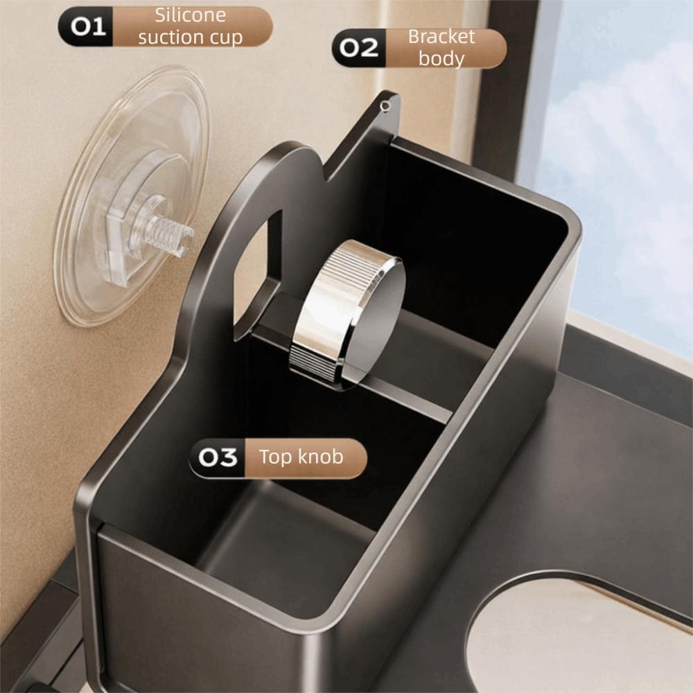 Punch Free Suction Cup Hair Dryer Holder Carbon Steel Hairdryer Stand Hair Dryer Bracket  Bathroom