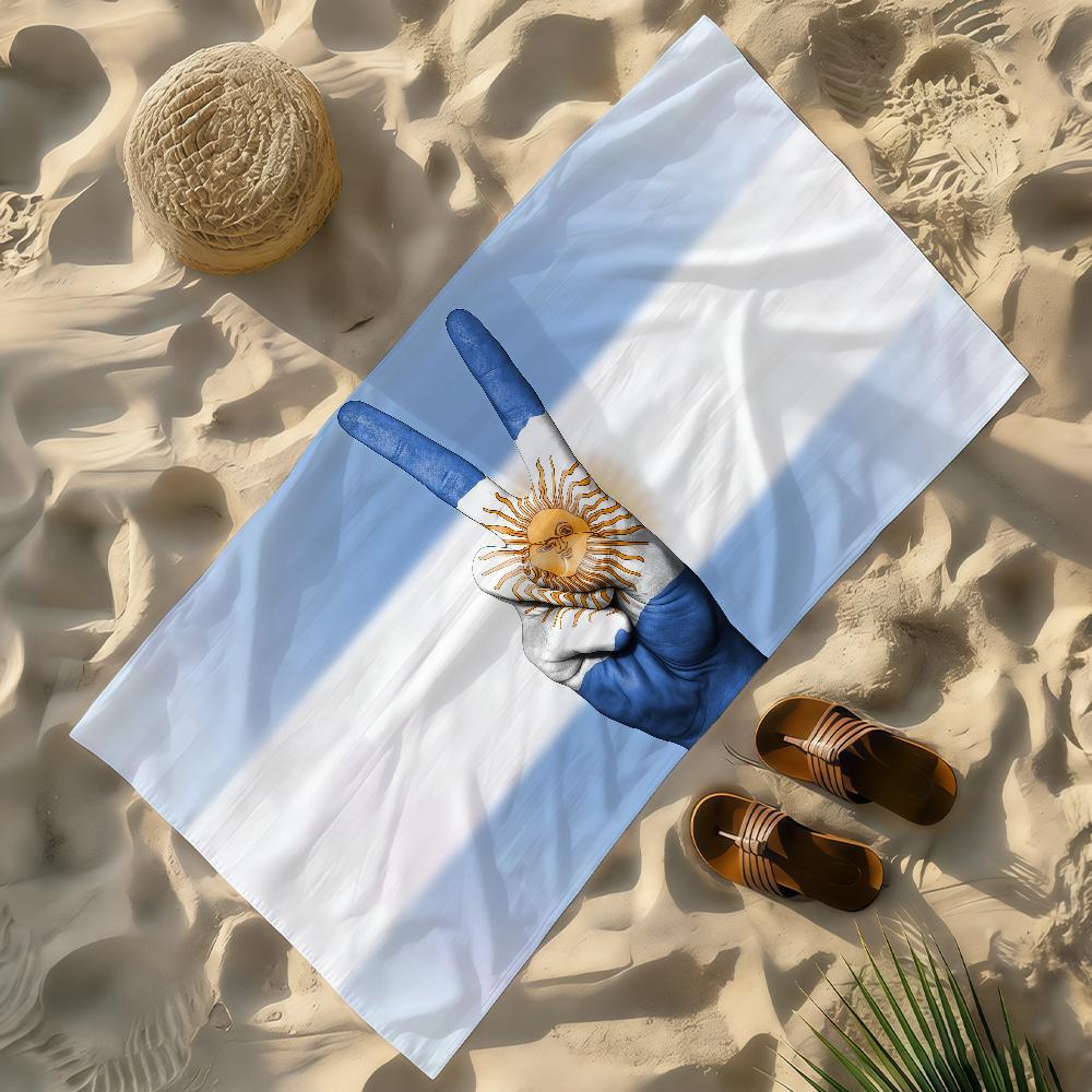 Bandiera dell'Argentina Asciugamano Morbido Leggero Anti-Sabbia Grande Asciugamano da Spiaggia Asciugatura Rapida Bagno Sport Famiglia