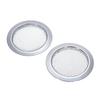 2pcs Silver Screened Sound Hole Inserts for Dobro Resonator Guitar Cigar Box Guitars