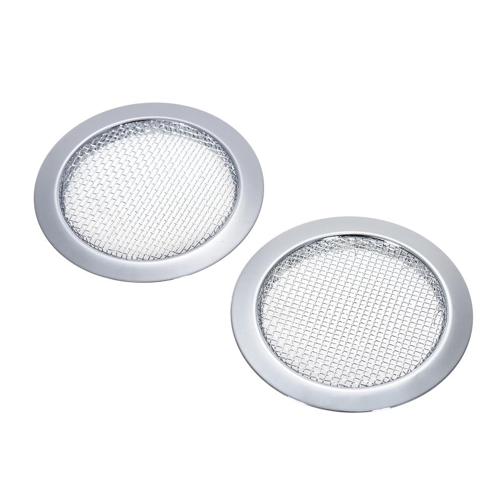 2pcs Silver Screened Sound Hole Inserts for Dobro Resonator Guitar Cigar Box Guitars