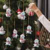 1/2Pcs 6.5cm Plastic Cartoon Snowman Xmas Tree Hanging Pendant for Christmas Decor Navidad Home Decoration New Year Party Gifts
