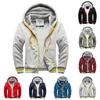 Vīriešu Hoodie ziemas silts Villus rāvējslēdzējs džemperis jaka Outwear mētelis