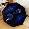 1PC Fc Crest Design Printed Umbrella Folding Umbrella, Automatic Umbrella 8-Frame for Travel, Camping Fan Gifts Christmas Gifts