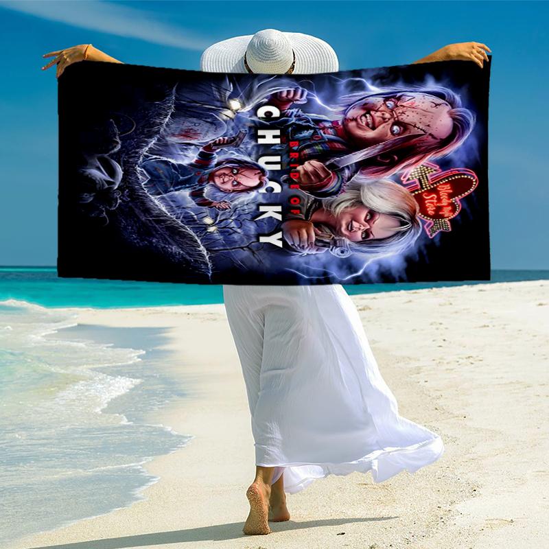 Chucky Fashion Beach Towel: Ideal for Summer Adventures Soft, Absorbent and Quick Drying Suitable for Swimming and Bathing