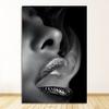 Malerei Frauenporträt Skandinavien Poster und Drucke Wandkunst Bilder Für Wohnzimmer Sofa Schwarz Weiß Lippe Cuadros Leinwand