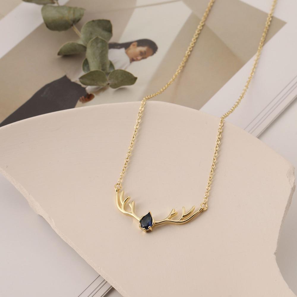 Stylish Little Fragrant Deer Antlers and A Deer with You Necklace, Small and Fresh Valentine’s Day Gift for Your Girlfriend