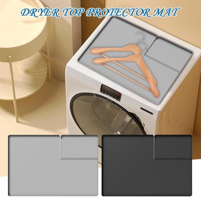 Tapis Protecteur Supérieur pour Sèche-Linge avec Trou de Collecte des Peluches Tapis pour Lave-Linge et Sèche-Linge 26x18 pouces Silicone Antidérapant Topper pour Lave-Linge Pour