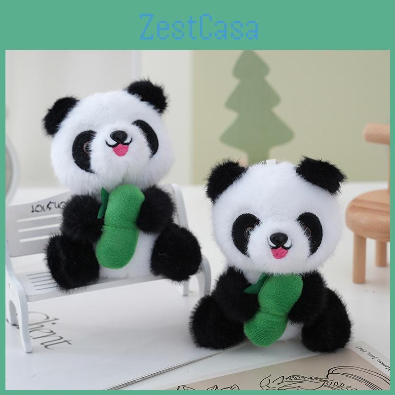 Adorable Panda Bamboo Plush Toy Keyring Key Chain Backpack Pendant Kids Gift