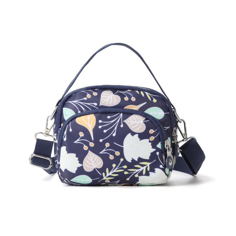 Small Bag, Women's Nylon Shoulder Crossbody Bag, Casual Printed Small Square Bag