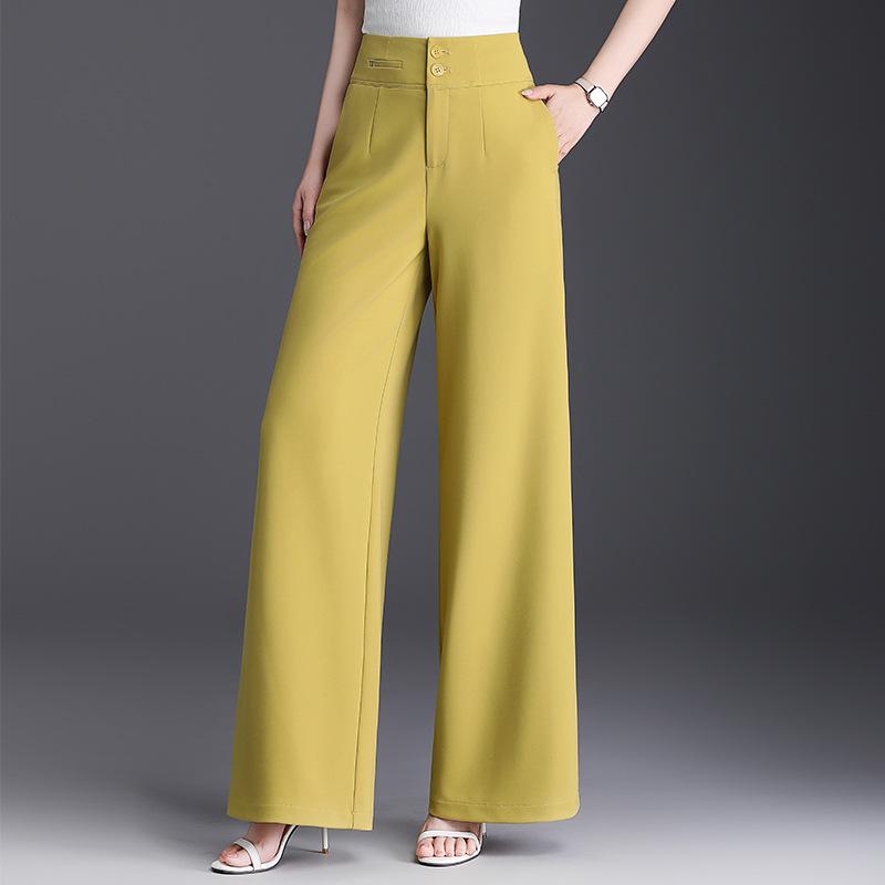 2026 Spring/Summer Women's Korean-Style High-Waisted Wide-Leg Chic Trousers