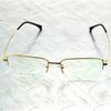 Gold Rechteck Titan Legierung Halbrand Leichte Allergie Frei Männer Optische Gläser Rahmen Brillen Eyeframe Brillen