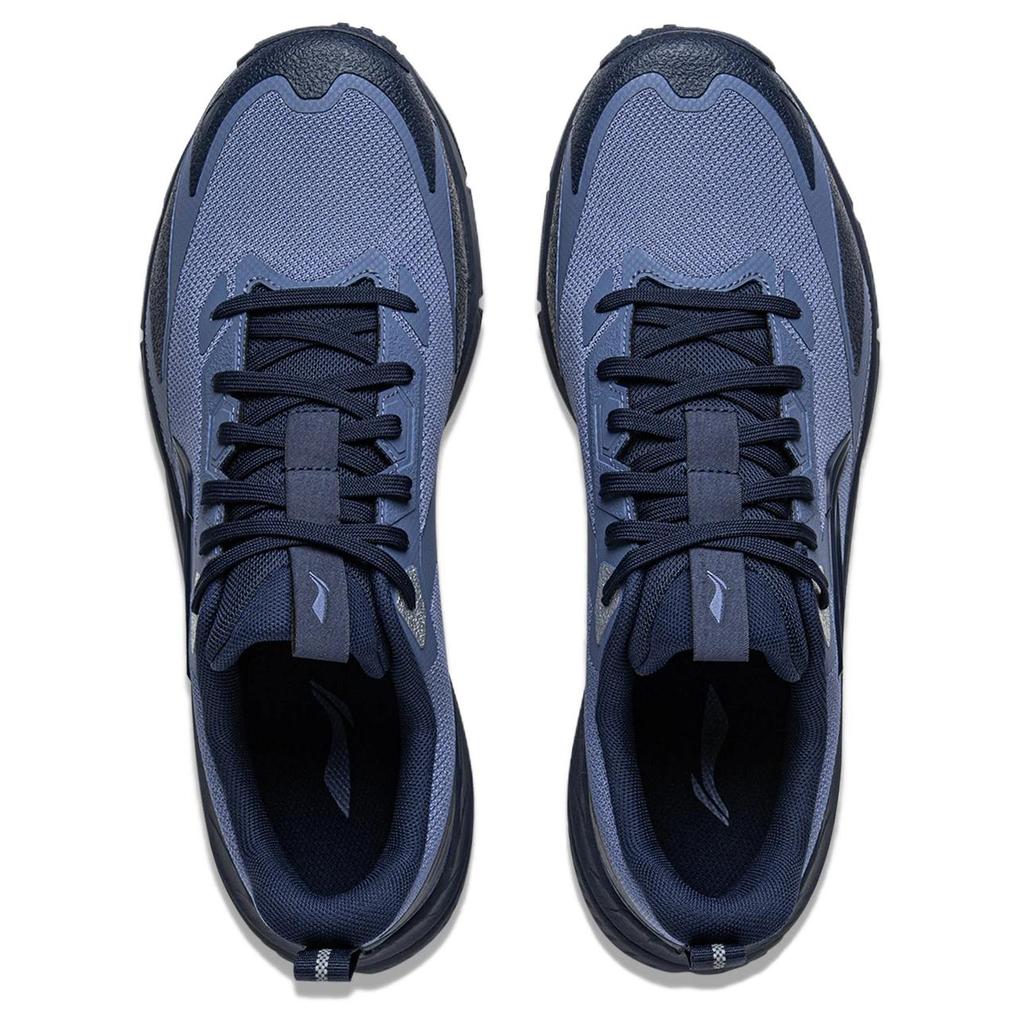 New LiNing Chasing Wind Cushioning Coverage Low Top Trail Running Shoes Men's Dusty Midnight Blue ARSV159-2