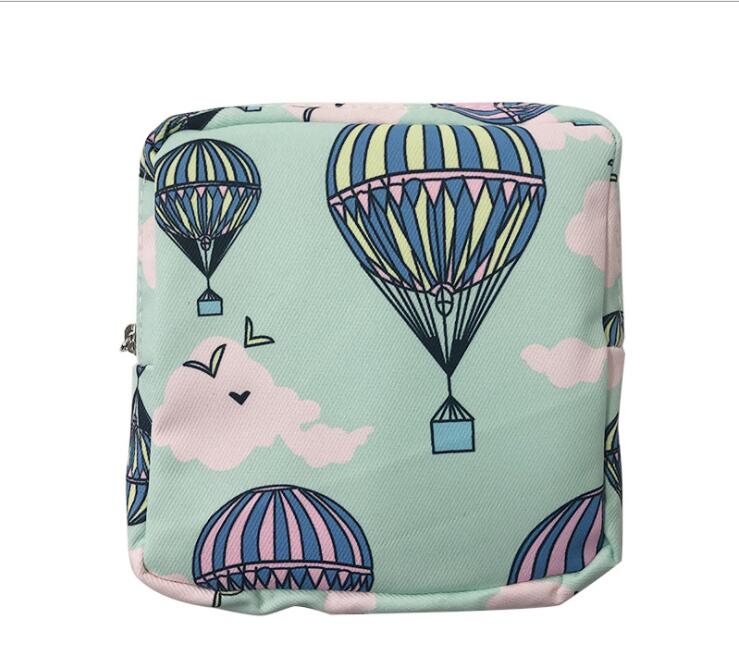 Women's Cosmetic Bag Zipper Cute Travel Neceser Toiletry Organizer Bag Set Girl Wash Make Up Sanitary Pads Lipstic Cases Bag