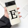 Phone Case For Samsung Galaxy Z Flip 3 4 5 Hard Folding Clear PC Bumper Initial Letter A Z Fashion For Samsung Z Flip 6 Cover