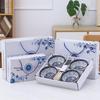 Blaues und Weißes Porzellan Geschirr Geschenkset