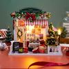 New Christmas Dollhouse Furniture Book Nook Miniature Building Kit Accessories DIY Hut cabin Houses  Doll House Creative Puzzle