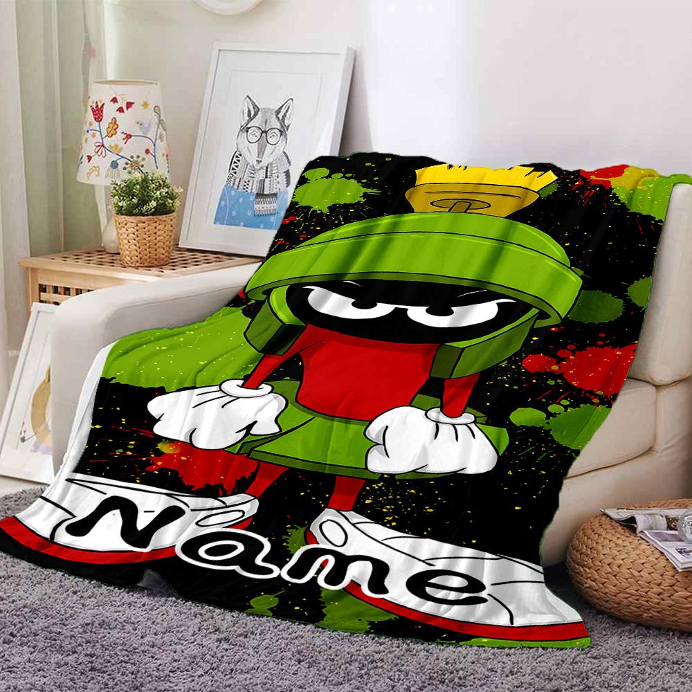 Customiz Name Personality Marvin the Martian Blanket Soft &Warm Sofa Office Bed Travel Lunch Break Blanket, Gift Suitable All Seasons