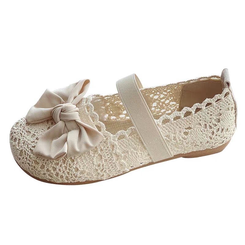2025 new summer lace mary jane shoes women's mesh ballet flats woman slip on loafer breathable maternity shoes ultra light flats