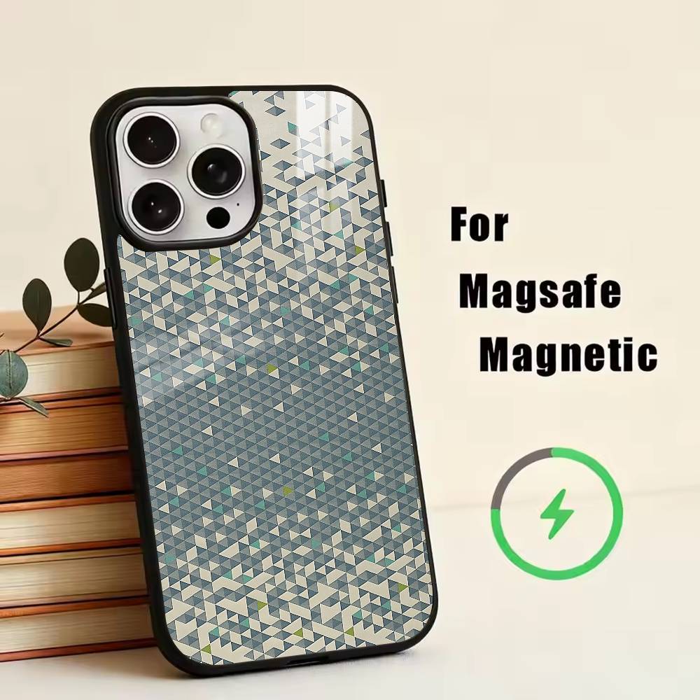 Carbon Fiber Weave Phone Case For iPhone17,16,15,14,13,12,11 Plus,Pro Magnetic For Magsafe Wireless Charging