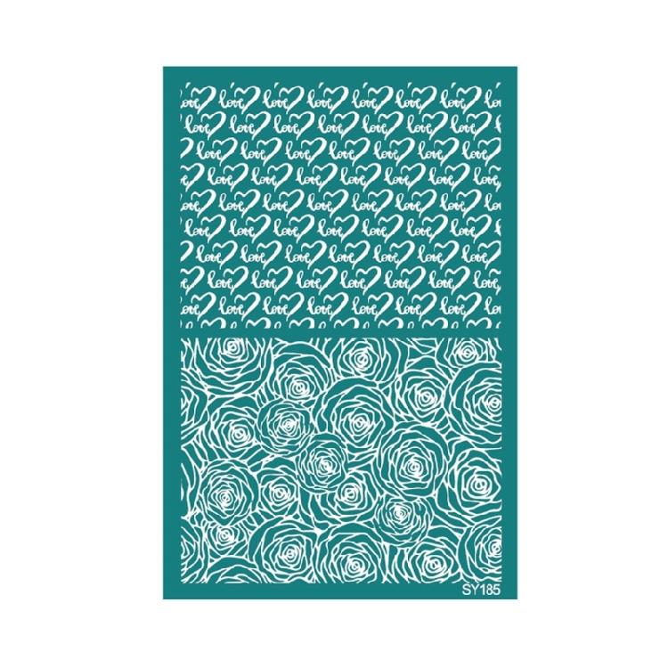 Valentines Day Silk Screen Stencils Reusable Earrings Screen Printing Stencils Lovely Heart Mesh Transfers Stencils