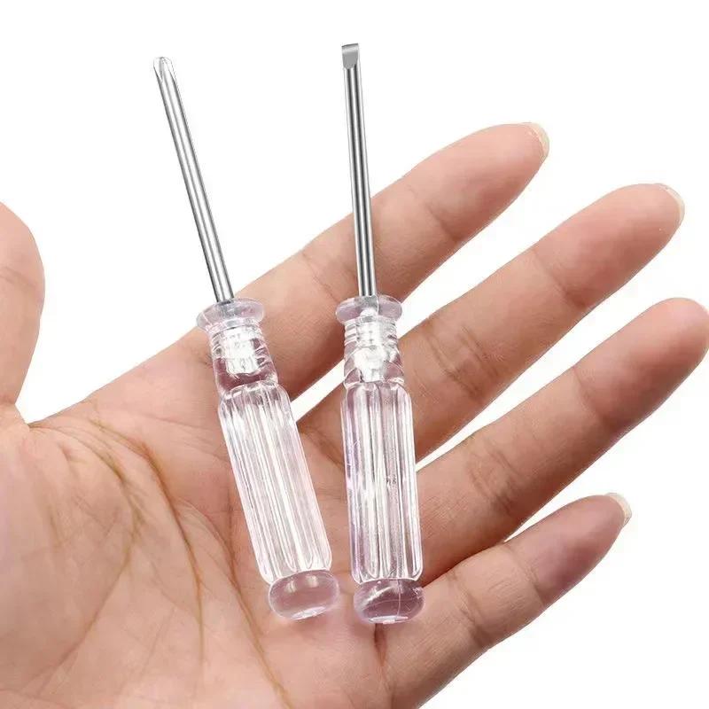 3mm Mini Transparent Cross Screwdriver Phillips Slotted Screw Driver Small Manual Precision Home Appliances Repair Tool DIY Home