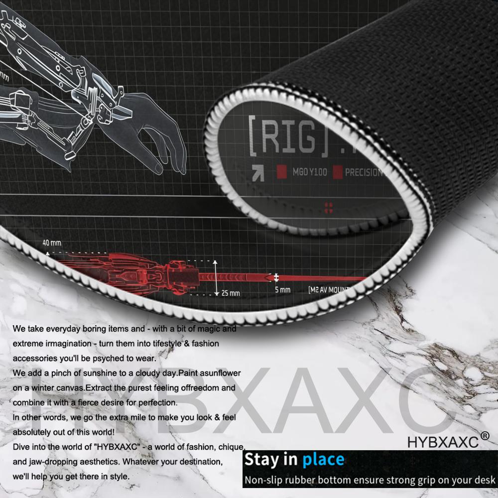 HYBXAXC C-Cyberpunk Blueprint Gaming Mouse Pad Cute HD Desk Pad Extended Gaming Keyboard Mats Large XXL Gamer