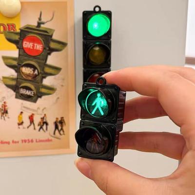 Traffic Light Magnetic Refrigerator Stickers Funny Home Decorations Part Traffic Pedestrian Light Creative Magnetic Sticker 3D