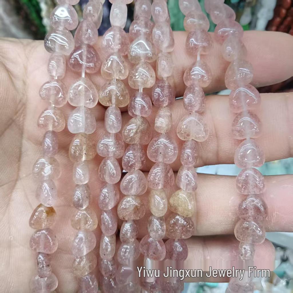 Heart-Shaped Crystal Agate Beads for DIY Jewelry and Clothing Accessories