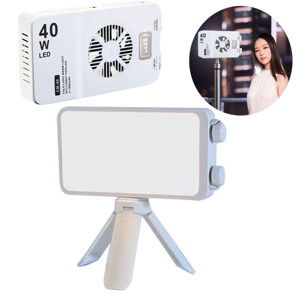 With Fan Handheld Fill Light 2800-9000K Camera Top Light Portable Selfie Lamp  Video Lighting