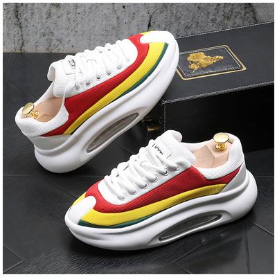Fashion Men Sneakers Breathable White Red Canvas Shoes for Man Casual Sports Breathable Mens Vulcanized Shoe Light Mesh Footwear