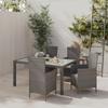 Day and Night - Day and Night 5-piece Garden Dining Set and Gray Synthetic Rattan Cushions