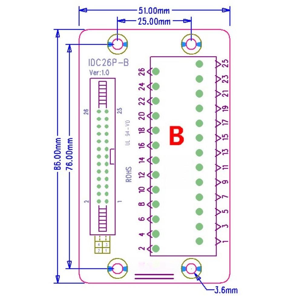 PLC Wiring Adapter IDC 26-pin Connector DIN Rail Mounting Pluggable Connection For DIN Rail Mounting For PLC Systems