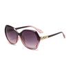 Non-polarized Elegant Large-frame Ladies' Sunnies, with Gradient Lenses and Decorated Temples. Perfect for Daily Sun Protection and Styling.