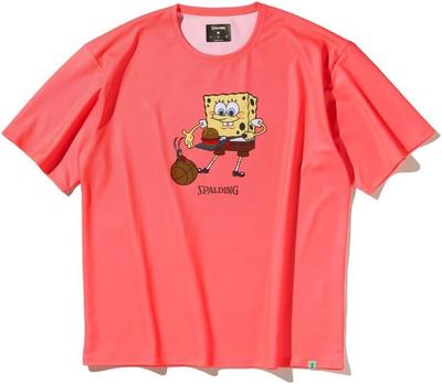SPALDING SpongeBob SquarePants Clubby Party Coral T-Shirt, Size L, SMT25050S