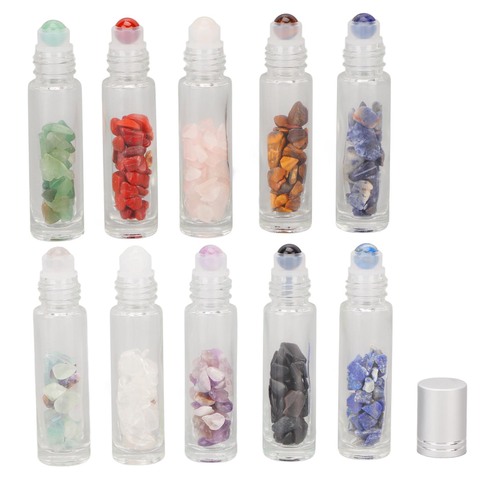 

10Pcs Essential Oil Roller Bottle Leakproof Transparent Glass Bottle DIY for Massage