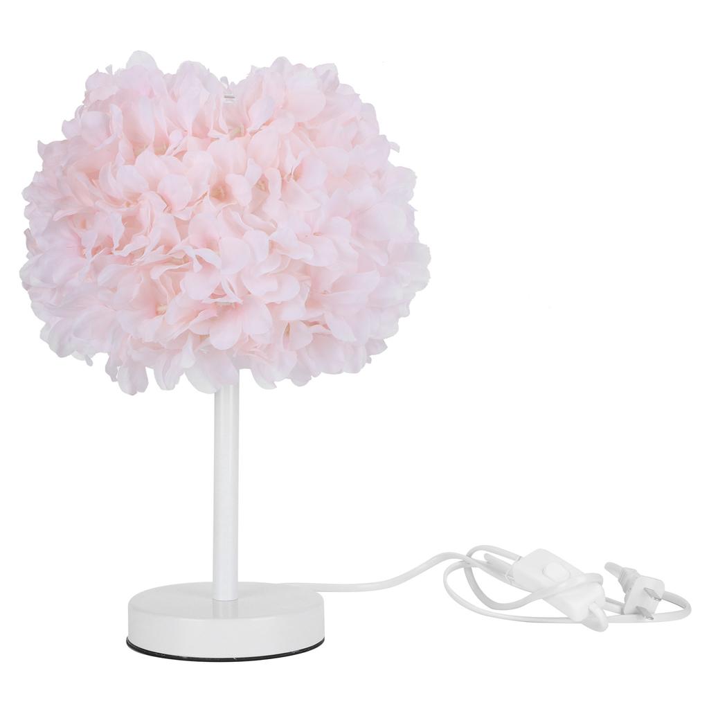 Flower Table Lamp Bedside Bedroom Desktop Nightstand Decoration Supplies Light Pink