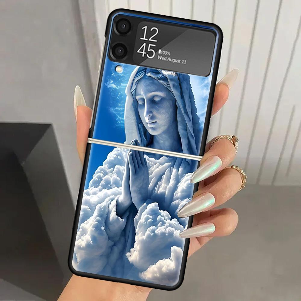 

Чехол для телефона Virgin De Guadalupe Дева Мария Жесткий ПК для Samsung Galaxy Z Flip 7 6 5 4 3 Черный ZFlip7 ZFlip6 Flip5 Flip4 Flip3 5G Samsung Z Flip