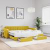 VidaXL Daybed with Trundle and Drawers Yellow 90x200 Cm Velvet 3196982