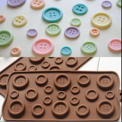 1 x Diy Knopf geformt Schokolade Fondant Form Silikon Formen Form Kuchen Dekor Werkzeug